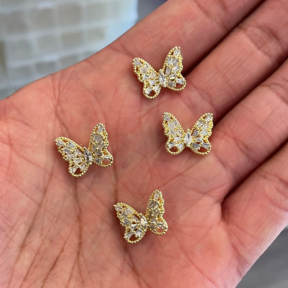 NEW 3D Gold Butterflies- SET of 3