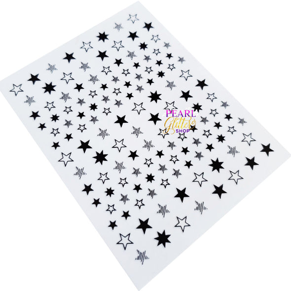 Nail Stickers- Black Stars