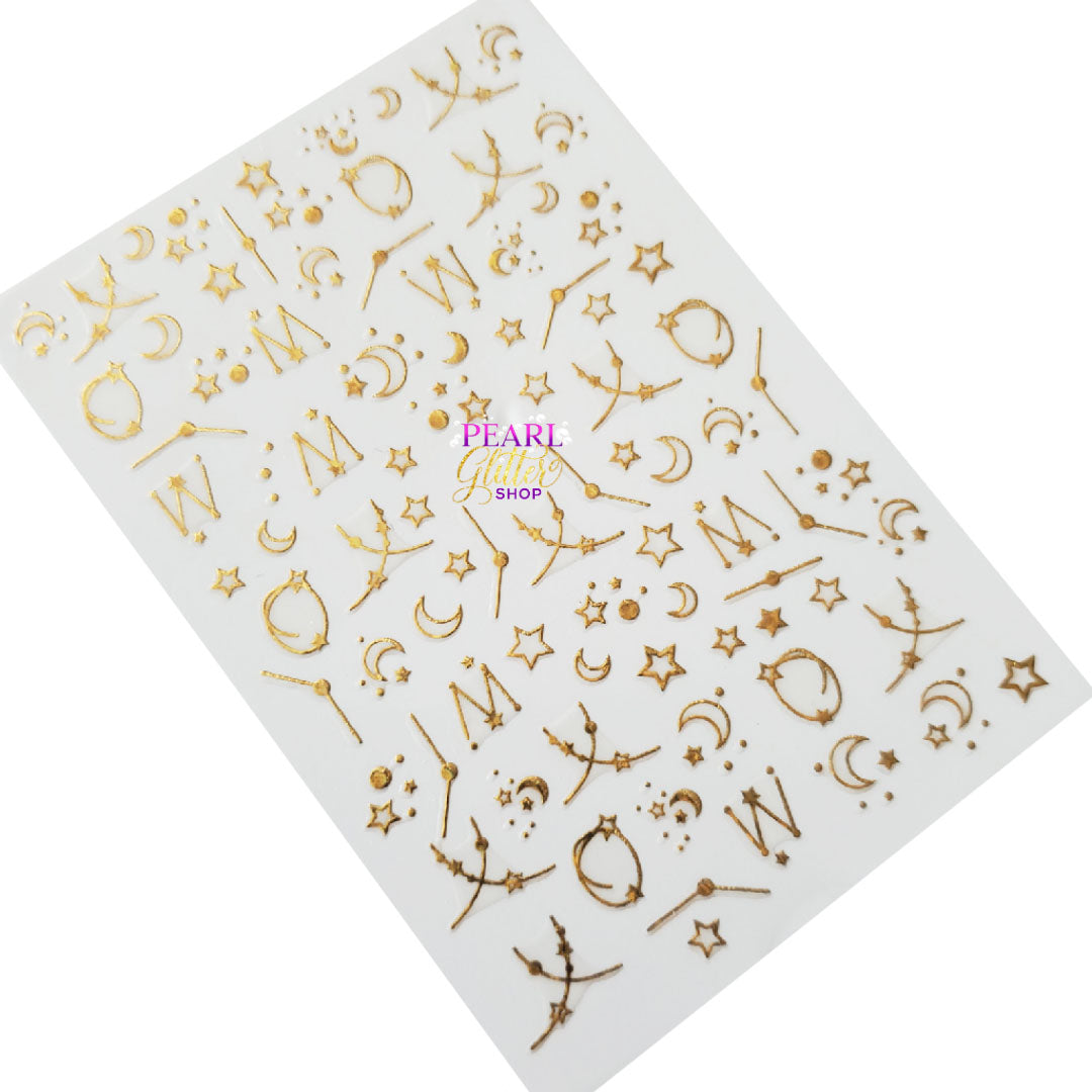 Nail Stickers - Gold Constellation