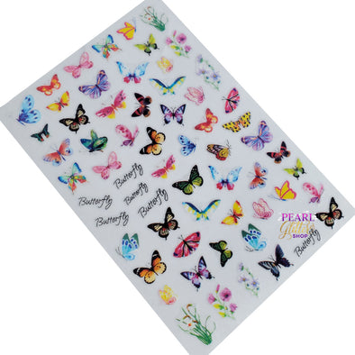 Butterfly Nail Stickers- Flowers