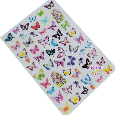 Butterfly Nail Stickers- Bright Colors