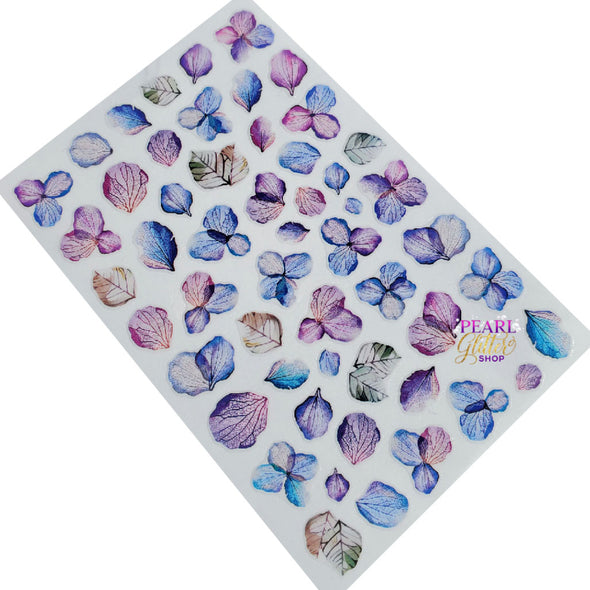 Nail Stickers- Purple Flowers