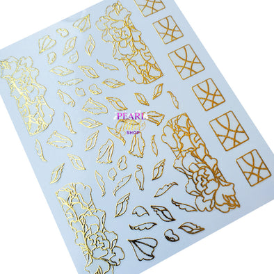 Nail Stickers- Gold Design