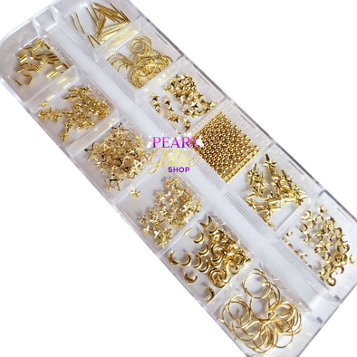 CC XL Pearl Gold Dangle Nail Charms – melanienails