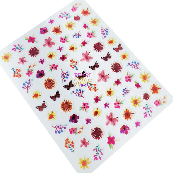 Nail Stickers- Flowers & Butterflies