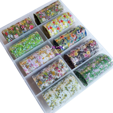 Floral Nail Transfer Foils #45- 10 Pack
