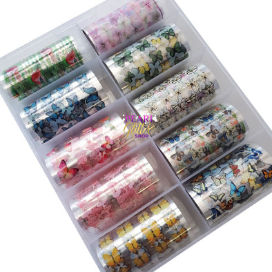 Small Butterfly Nail Transfer Foils #61- 10 Pack