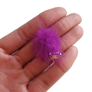 Furry Pom Pom- Bright Purple