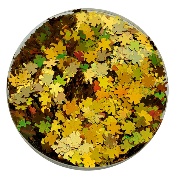 Gold 4 Leaf Clovers Glitter Shapes