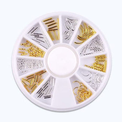 Nail Charms Wheel- Straight & Curved Lines