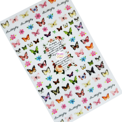 Butterfly Nail Stickers- Roses