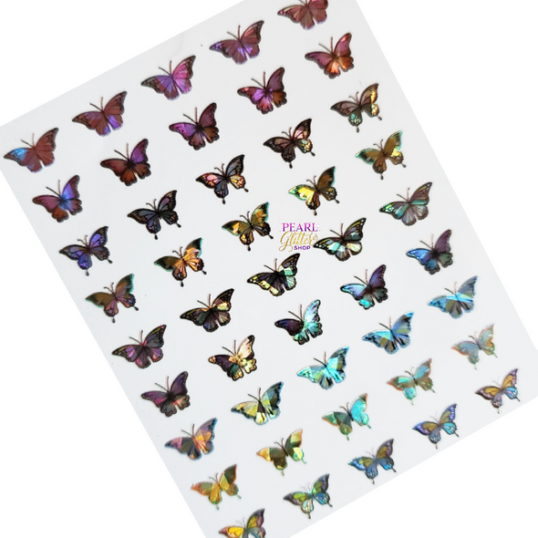 Butterfly Nail Stickers- Holographic #1