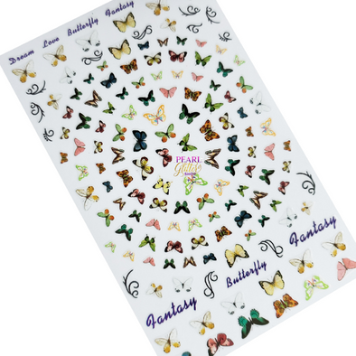 Butterfly Nail Stickers- Green