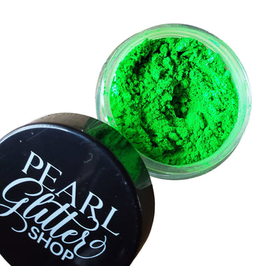 NEON GREEN PIGMENT- loose pigment, eye shadow, 10g, makeup pigments, nail art pigments, cosmetic pigments, neon pigments, Black light, slime