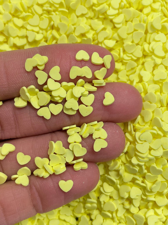 Yellow Heart Polymer Clay