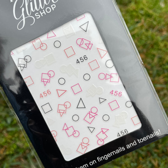 Nail Stickers- Squid Games Pink Shapes