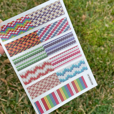 Nail Stickers- Knit Prints 2
