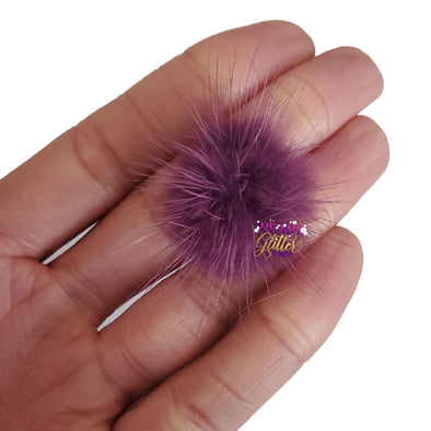 Furry Pom Pom- Violet Purple