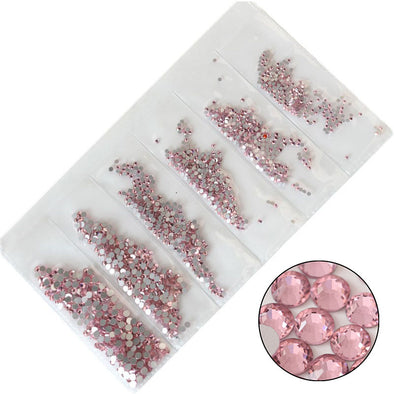Flat-back Crystals/ Rhinestones in 6 Sizes Pink- #3