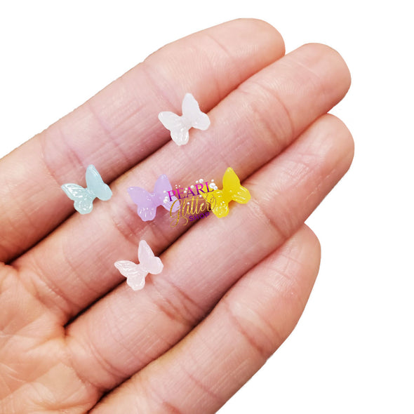 Pastel Butterflies SET of 5 Charms